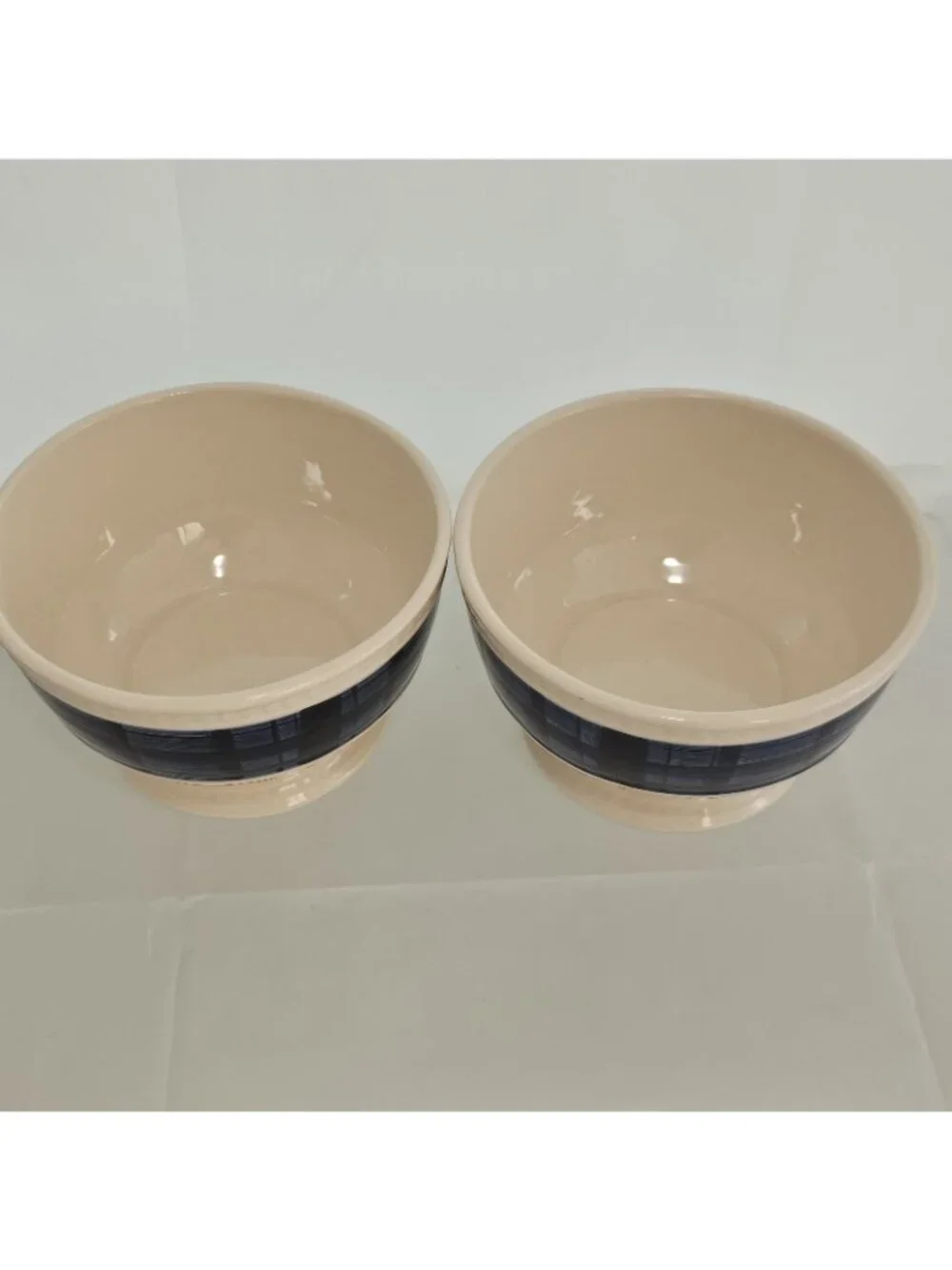 2 Fitz & Floyd Bristol Tartan Soup Bowls 5.5